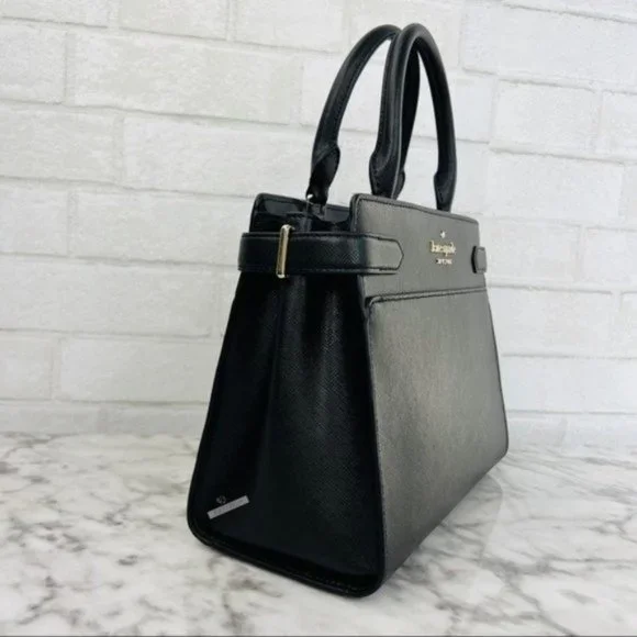Kate Spade Staci Black Medium Satchel Crossbody - Picture 4 of 9
